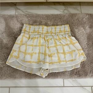 Calia Yellow and White Athletic Shorts